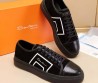 Мужские замшевые кеды Santoni черные 2025