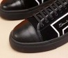 Мужские замшевые кеды Santoni черные 2025