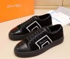 Мужские замшевые кеды Santoni черные 2025