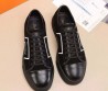 Мужские замшевые кеды Santoni черные 2025
