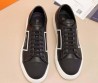 Мужские кожаные кеды Santoni черные 2025