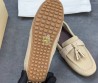 Женские текстильные мокасины с кисточками The Row серые 2025