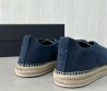 Мужские замшевые кеды Ermenegildo Zegna синие с плетеной подошвой 2025