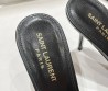 Женские кожаные мюли Saint Laurent черные с острым носком каблук 9 см 2025