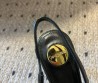 Женские кожаные туфли Saint Laurent черные каблук 9,5 см 2025