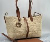 Женская комбинированная сумка Christian Dior бежевая с коричневым 30х22х16 2025