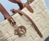 Женская комбинированная сумка Christian Dior бежевая с коричневым 30х22х16 2025