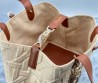 Женская комбинированная сумка Christian Dior бежевая с коричневым 30х22х16 2025