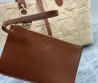 Женская комбинированная сумка Christian Dior бежевая с коричневым 30х22х16 2025