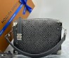 Женская текстильная сумка Louis Vuitton серая 24х16х8 2025