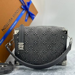 Женская текстильная сумка Louis Vuitton серая 24х16х8 2025