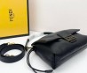 Женская кожаная сумка Fendi черная 27х10х8 2025