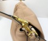Женская кожаная сумка Fendi бежевая 27х10х8 2025