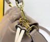 Женская кожаная сумка Fendi коричневая 27х10х8 2025