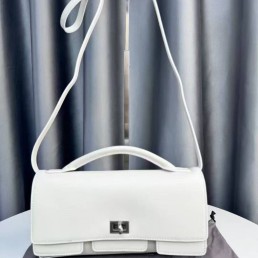 Женская кожаная сумка Balenciaga белая 27х14х5 2025