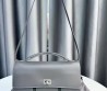 Женская кожаная сумка Balenciaga серая 27х14х5 2025