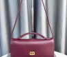 Женская кожаная сумка Balenciaga бордовая 27х14х5 2025
