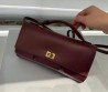Женская кожаная сумка Balenciaga бордовая 27х14х5 2025