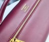 Женская кожаная сумка Balenciaga бордовая 27х14х5 2025