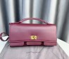Женская кожаная сумка Balenciaga бордовая 27х14х5 2025