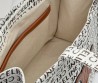 Женская текстильная сумка Celine белая с черными надписями 40х28 2025