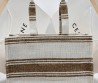 Женская текстильная сумка Celine бежевая в полоску 40х28 2025