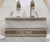 Женская текстильная сумка Celine бежевая в полоску 40х28 2025