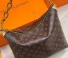 Женская кожаная сумка Louis Vuitton коричневая 32х26 2025