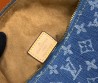 Женская кожаная сумка Louis Vuitton синяя 32х26 2025