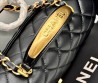 Женская кожаная сумка Chanel черная 20х12 2025