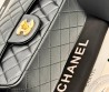 Женская кожаная сумка Chanel черная 20х12 2025