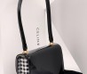 Женская кожаная сумка Celine черная с белым в клетку 22х16 2025