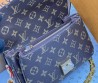 Женская кожаная сумка Louis Vuitton темно-коричневая с логотипами 22х13х7 2025