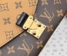 Женская кожаная сумка Louis Vuitton коричневая с логотипами 22х13х7 2025