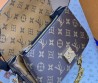 Женская кожаная сумка Louis Vuitton коричневая с логотипами 22х13х7 2025