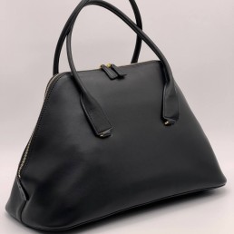 Женская кожаная сумка The Row черная 43х12х28 2025