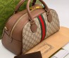 Женская комбинированная сумка Gucci коричневая 33х19 2025