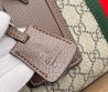Женская комбинированная сумка Gucci коричневая 33х19 2025
