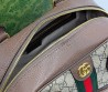 Женская комбинированная сумка Gucci коричневая 33х19 2025