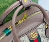 Женская комбинированная сумка Gucci коричневая 33х19 2025