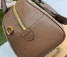 Женская комбинированная сумка Gucci коричневая 33х19 2025