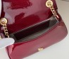 Женская кожаная сумка Gucci бордовая лакированная 21х13 2025