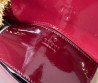 Женская кожаная сумка Gucci бордовая лакированная 21х13 2025