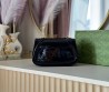 Женская кожаная сумка Gucci черная лакированная 21х13 2025