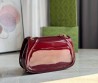 Женская кожаная сумка Gucci бордовая лакированная 26х16 2025