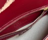 Женская кожаная сумка Gucci бордовая лакированная 26х16 2025