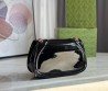 Женская кожаная сумка Gucci черная лакированная 26х16 2025