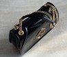 Женская кожаная сумка Gucci черная лакированная 26х16 2025