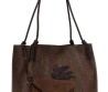 Женская кожаная сумка Etro коричневая 32х23 2025
