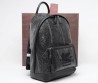 Мужской кожаный рюкзак Etro черный с узором 40х30 2025